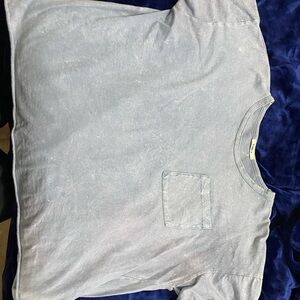 Casual Light Blue Short Sleeve Tee